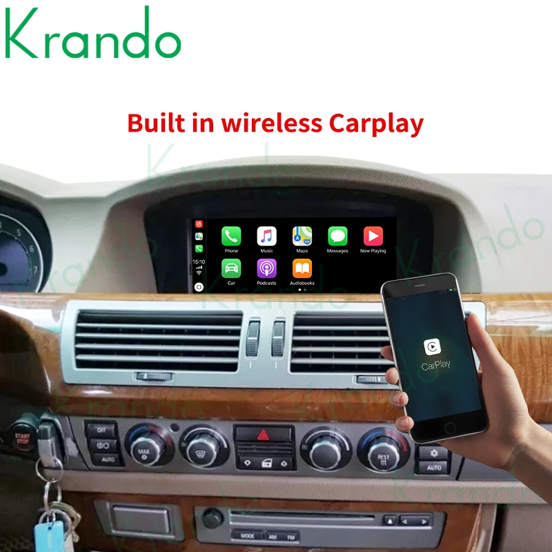 Автомобильный навигатор Krando Qualcomm Android 11 0 6G 128G 10 25 для BMW серий 7 E65 E66 G11 2004-2020 Радио
