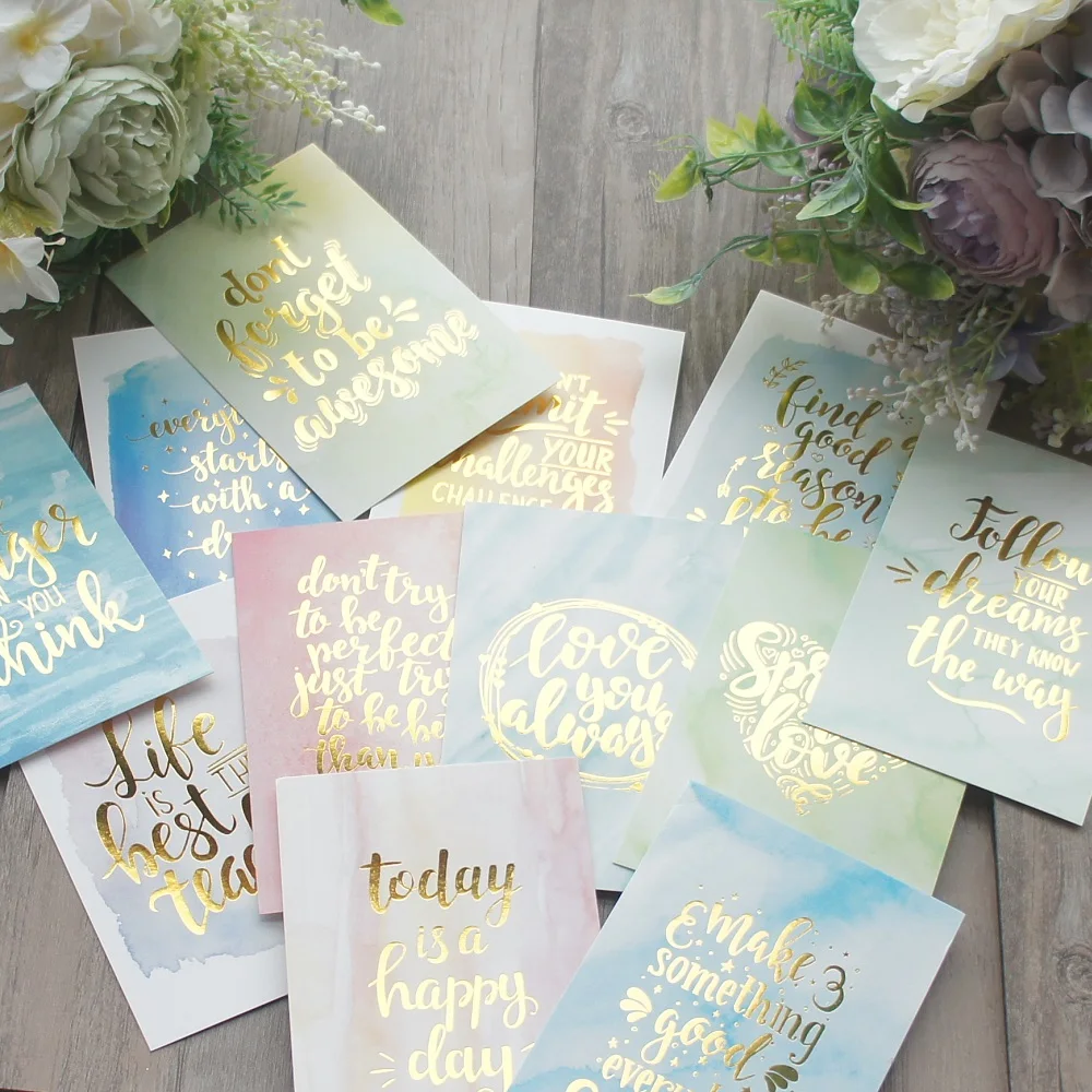 9 3*14 3 см 12 шт. цвета: золотистый акварель стимул похвалу хороший день дизайнерский