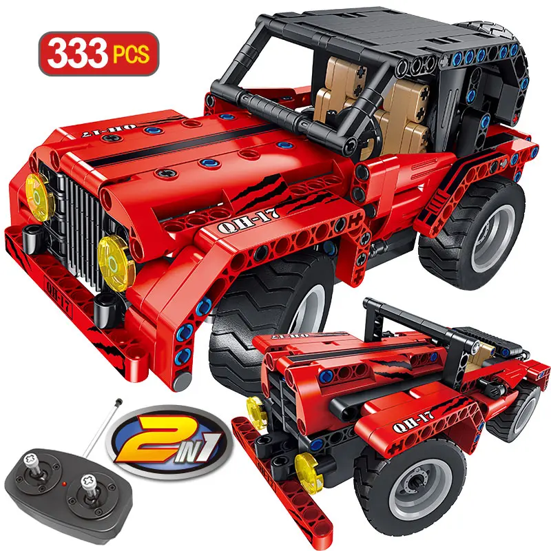 RC 2 4 ГГц город высокотехнологичной серии Авто строительные блоки двойной режим