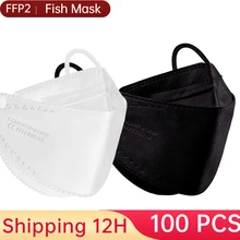 Mascarilla facial ffp2 KN95 de 4 capas, máscara de protección de seguridad, homologada, n k 95 ffp 2