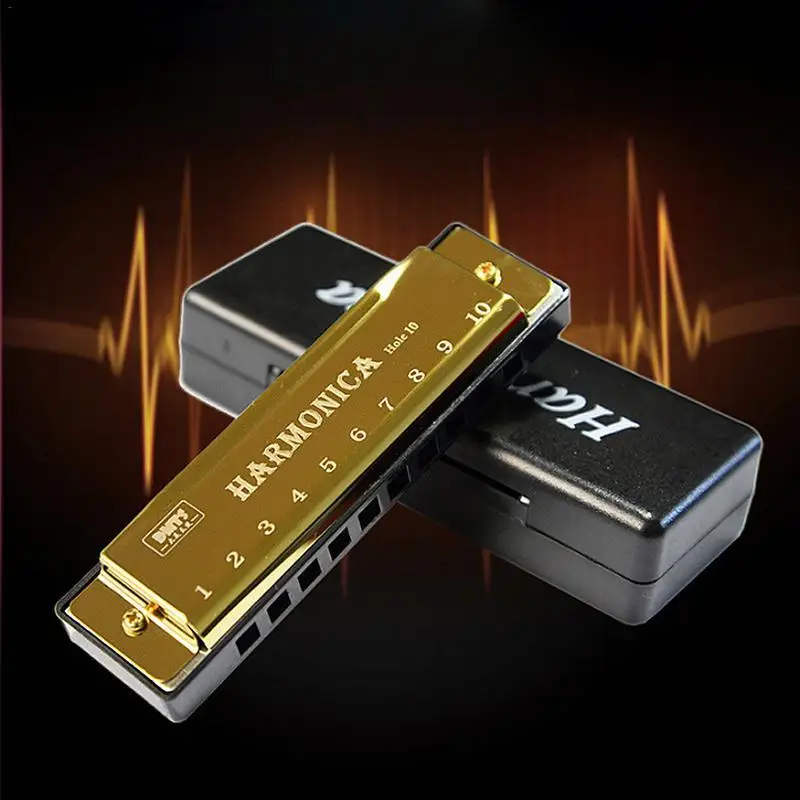 Титановая гармоника с 10 отверстиями пазл для оральных органов музыкальный