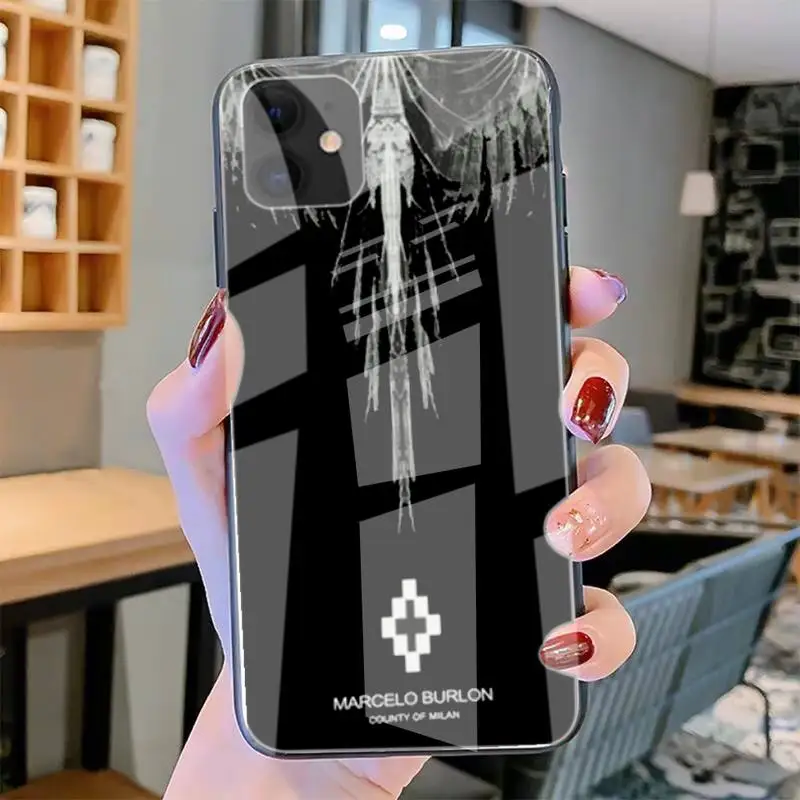 

Marcelo Fashion Brand Burlone Phone Case Tempered Glass For Iphone6plus 6S 7 7plus 8 X XS XSmax XR 11 12 Pro Max 12mini