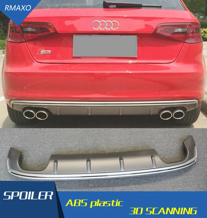 Задний спойлер для Audi A3 S3 2014 2016 RS3 ABS задний бампер диффузор|Спойлеры и крылья| |