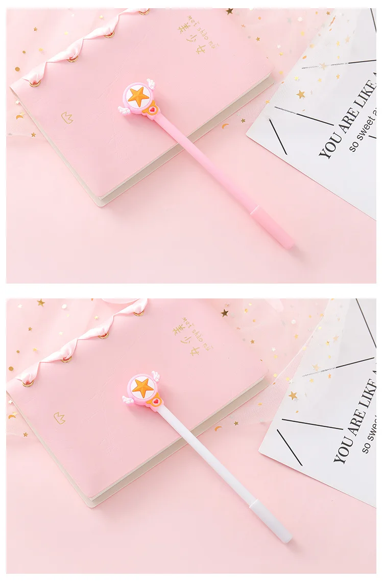 Sailor Moon Card Captor Cardcaptor Sakura magic wand Cartoon 0,5 мм карандаш гелевая ручка канцелярские принадлежности Рождественский подарок для девочки безделушка