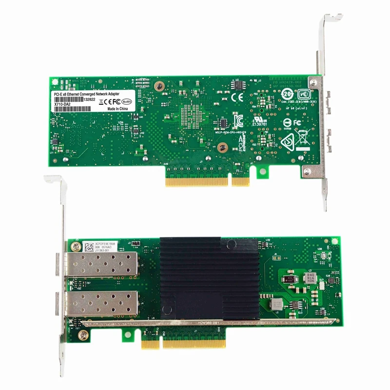 Сетевая карта 10 Гб PCI E NIC для X710 DA2 с чипом двойной SFP + порт адаптер Express Ethernet Lan