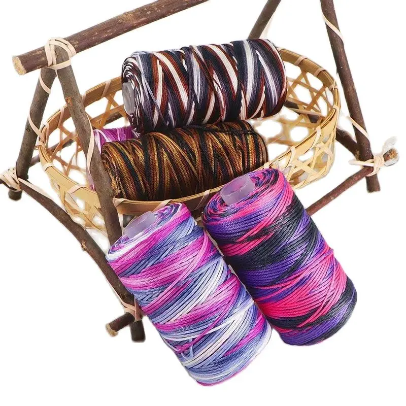 

100g/Reel New Summer Crochet Yarn Satin Webbing Designed Blended Fancy Yarn for DIY Hat Handbag