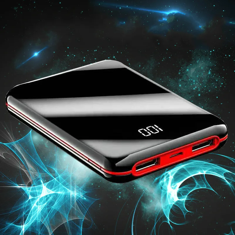 SOODOO 10000 мАч Внешний аккумулятор внешний аккумулятор 2 USB LED Power Bank портативное зарядное устройство для мобильного телефона для Xiaomi MI Iphone 8 X