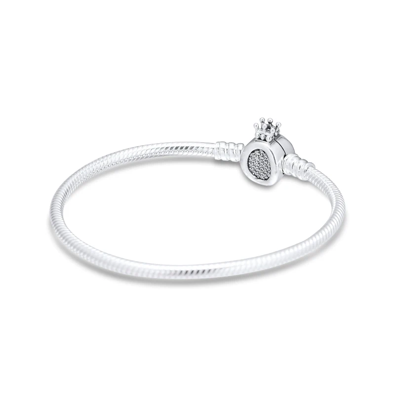 100% 925 Sterling Silver Moments Crown O Bracelets with CZ For Women Free Shipping | Украшения и аксессуары