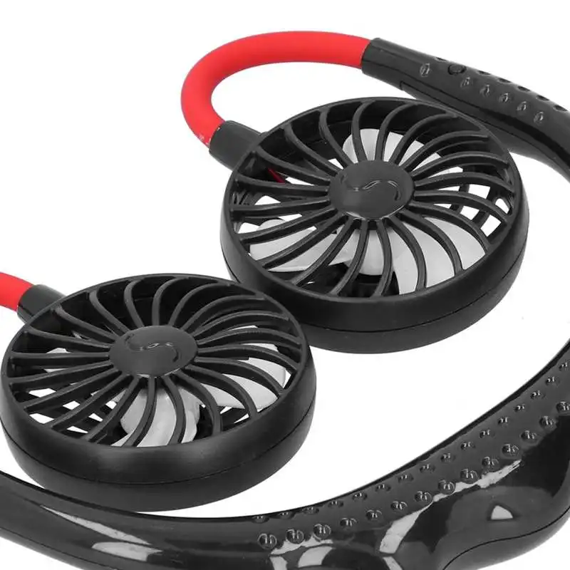 

USB Neck Hanging Fan Mini Silent Air Cooler Portable Folding Sports Fans for Summer Outdoor Home Office