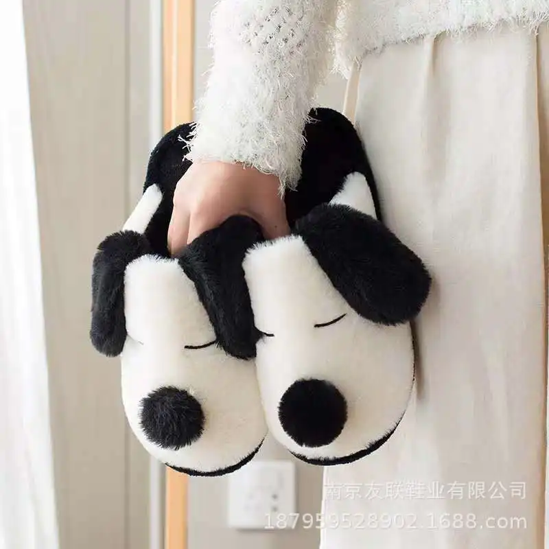 

Slippers Women 2021 Plush Slippers Female New Cartoon Month Flat Plush Slippers Furry Slides For Women Claquette Femme