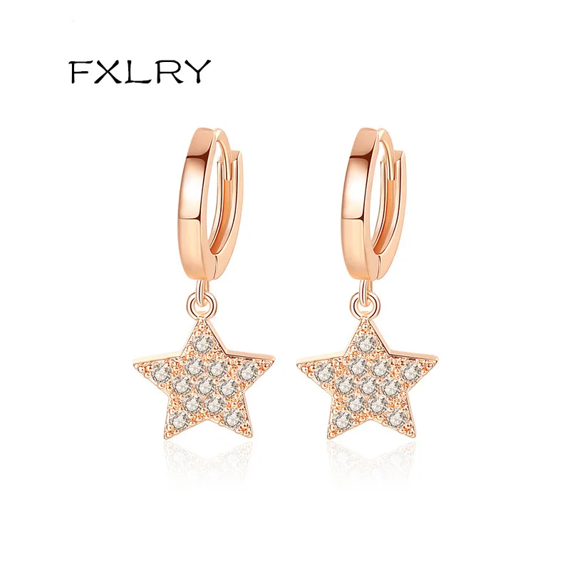 

FXLRY оригинальные серьги-подвески для женщин и девушек, Свадебная вечеринка с блестящим кубическим цирконием, модные ювелирные изделия