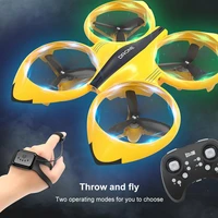 ufo rc mini quadcopter induction drone smart watch remote sensing gesture aircraft hand control drone altitude hold kid toy gift