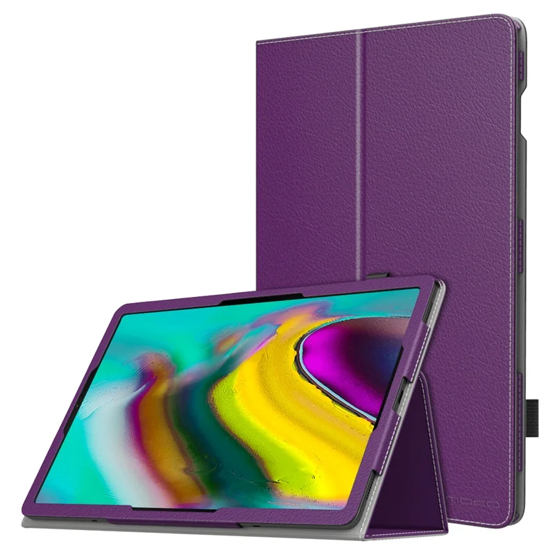 Purple Чехол для Samsung Galaxy Tab S5e 10,5 выпуска, тонкий PU кожаный чехол-подставка с автоматическим пробуждением/сном для Galaxy Tab S5e - Цвет: Purple