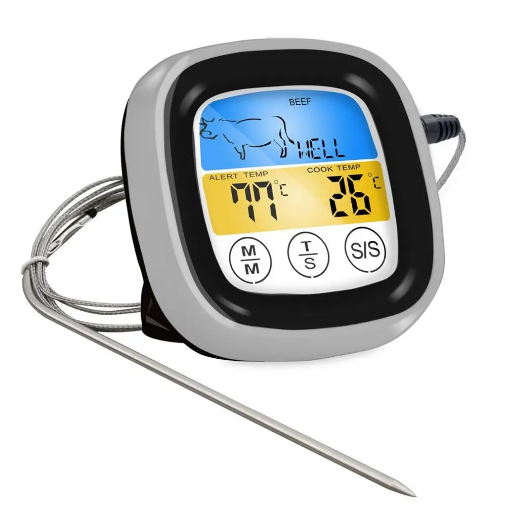 

Digital Meat Kitchen Thermometer Stainless Waterproof Meat Temperature Probe Oven Cooking BBQ Temperature Meter