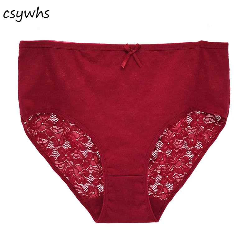 Женские кружевные трусы CSYWHS прозрачные трусики средней посадки с цветочным