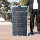 Солнечная панель батарея 12 В 100 Вт 200 Вт гибкое зарядное устройство для солнечных батарей, фотоэлектрическая система для аккумуляторных батарей 12 В 24 В фургонов дома автомобиля лодки кемпинга 1000 Вт