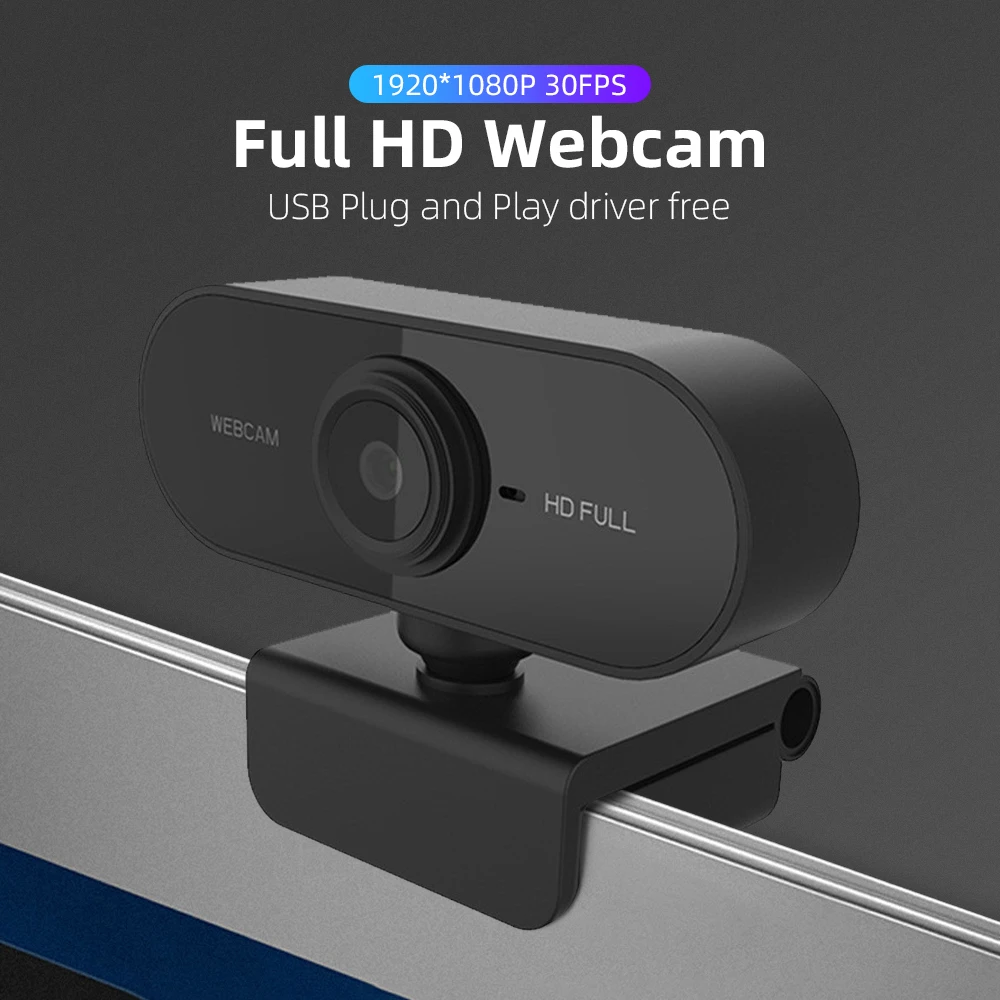 

Новинка. Веб-камера Full HD 1080p USB с микрофоном, мини-камера для компьютера, гибкая вращающаяся, для ноутбуков, веб-камера для настольного ПК онла...
