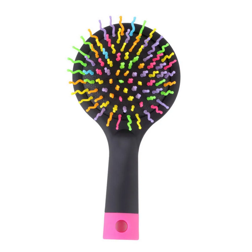 1Ps Colorful Comb Portable Hair Rainbow Volume Styling Tools Anti-static Head Massager Hairbrush 5 Color | Красота и здоровье