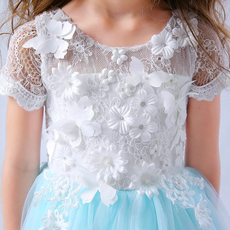 Детские длинные платья для выпускного бабочки девочек бутик вечерние бальные