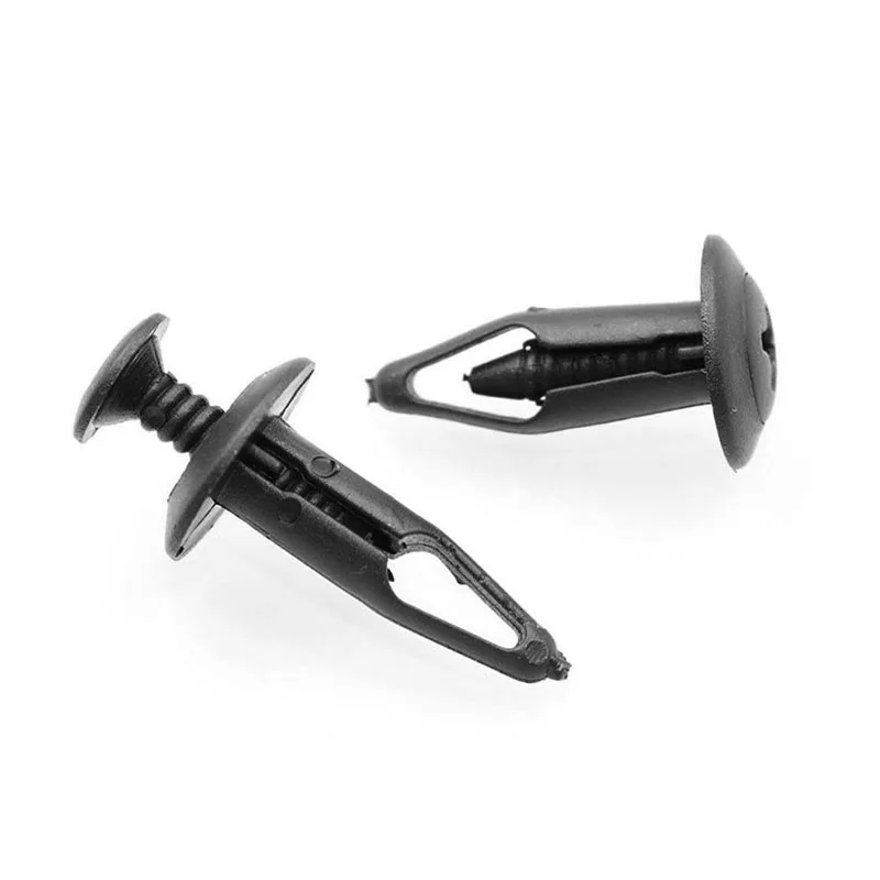 

Rivets Fastener Clips Screw Accessory 100pcs Auto Black Fender Plastic