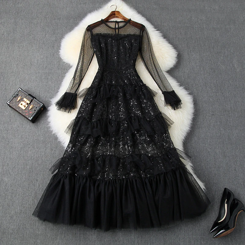 Знаменитостей длинный торт платье xl 2019 Новое превосходное качество осень