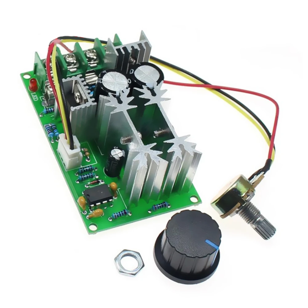 DC 10-60V 0 to 20A DC Motor Speed Regulator 25KHz Max 1200W High Power Drive Module PWM Motor Speed Controller Switch