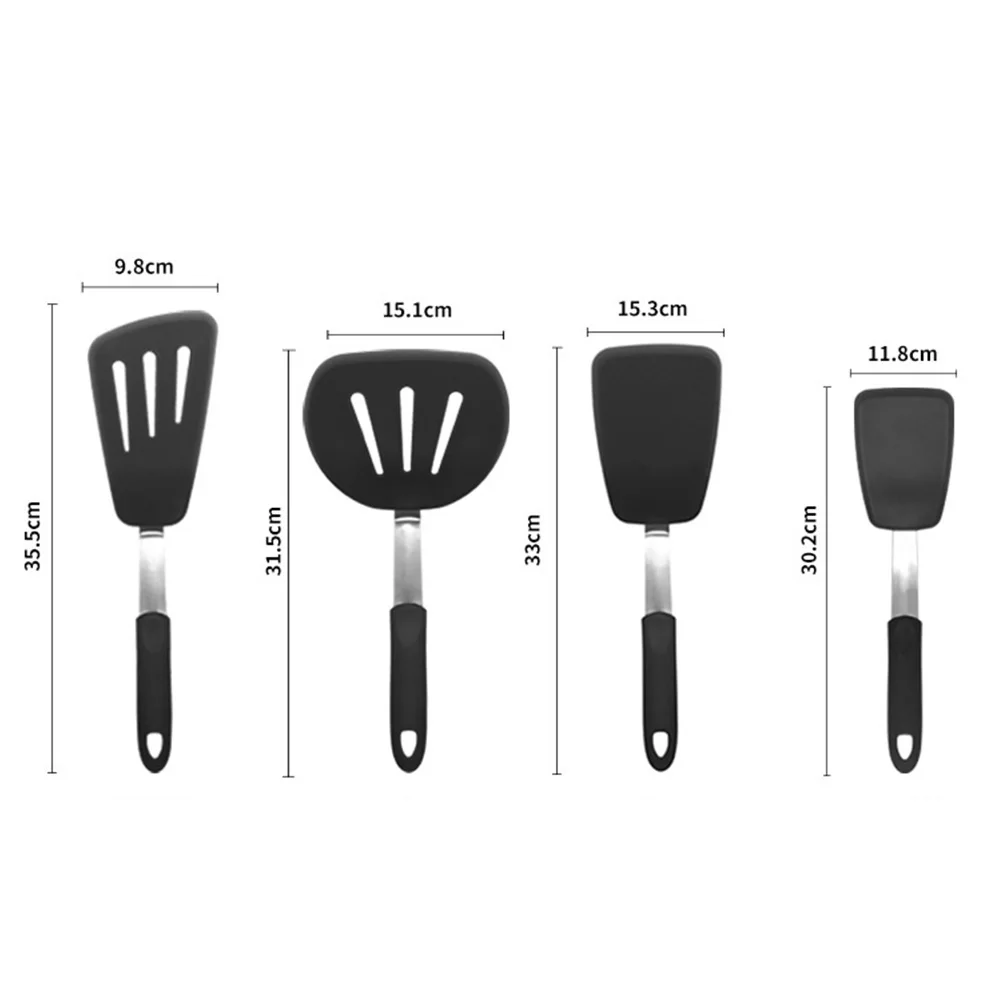 

3pcs Silicone High-Temperature Resistant Kitchen Utensils Multifunction Non-Stick Cooking Tools Home Non-injury Easy To Cleannin