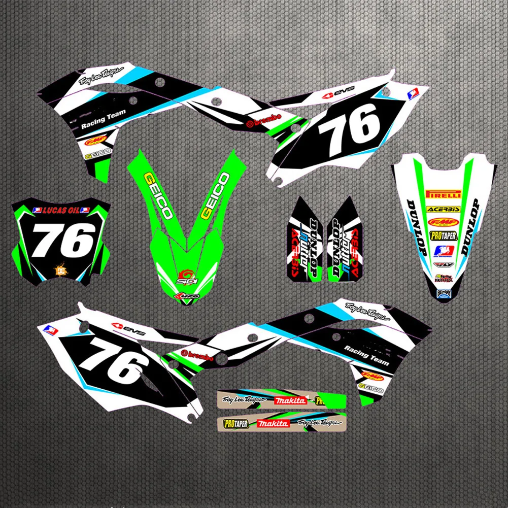 Графические Наклейки для Motocross KXF 250 TEAM наклейки с бесплатными номерами на заказ