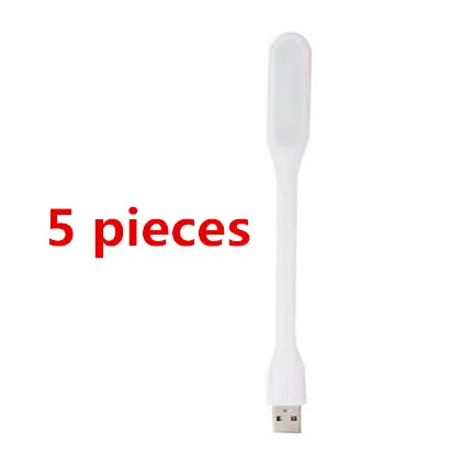 5 pieces Гибкий USB светодиодный светильник портативный супер яркий USB СВЕТОДИОДНЫЙ светильник для мобильного питания компьютера ноутбука настольного компьютера - Испускаемый цвет: 5 pieces
