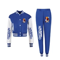the promised neverland anime baseball jackets pants suit cosplay cute sweet girl women sportswear tracksuit outfits