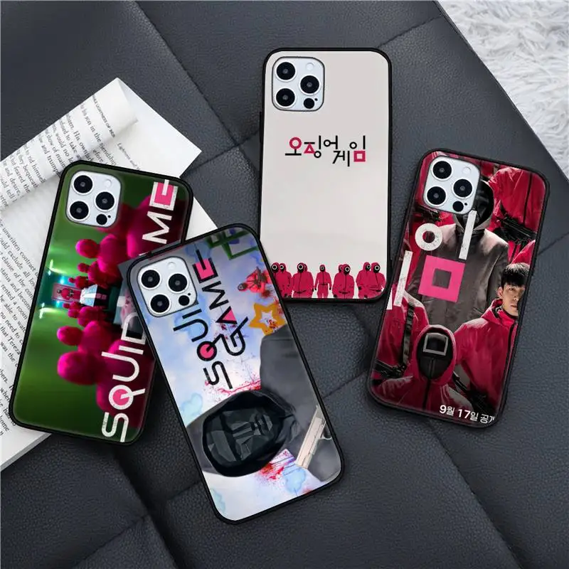 

Squid game Phone Case for iPhone 11 12 13 pro XS MAX 8 7 6 6S Plus X 5S SE 2020 XR mini