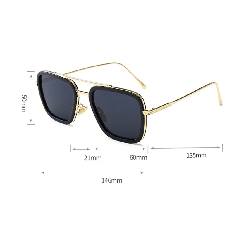 Tony Stark Glasses Men Women Sunglasses Iron man Eyewear Steampunk Sun Male Goggles | Аксессуары для одежды