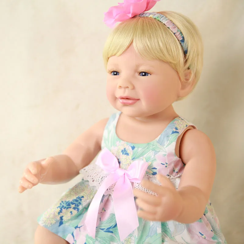 55 см полный корпус силиконовый реборн девочка куклы 22 дюймов новорожденных кукла