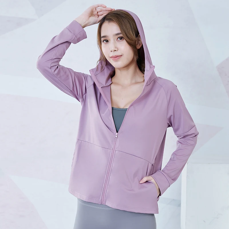 

Vansydical Women Zipper Running Jackets Training Outdoors Sports Hoodies Female Yoga Gym Clothing Long Sleeved