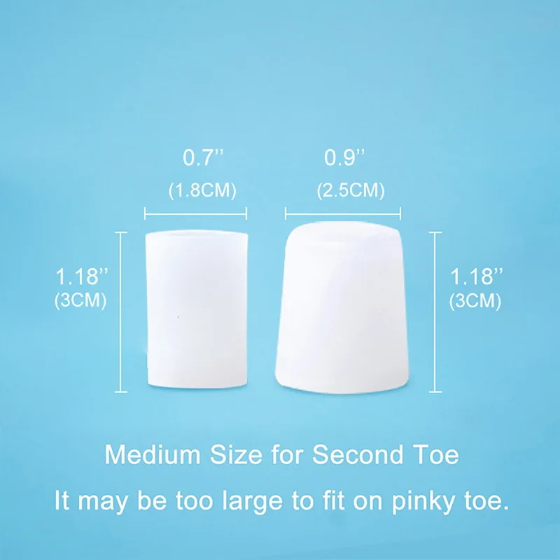 

8pairs/Lot Silicone Gel Little Toe Tube Corns Blisters Corrector Pinkie Protector Gel Bunion Toe Finger Protection Gel Sleeve