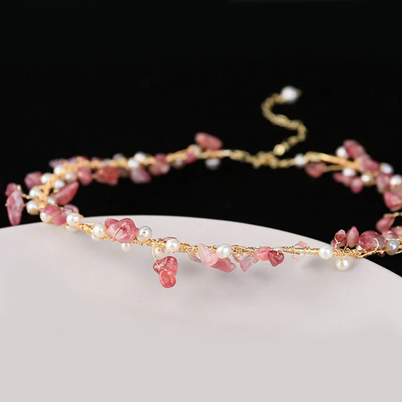 Необычные бусы натуральный камень Пресноводный Жемчуг подвески ожерелья Чокеры