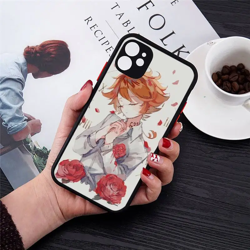

Emma Promised Neverland anime Phone Case Matte Transparent for iPhone 7 8 11 12 s mini pro X XS XR MAX Plus cover funda