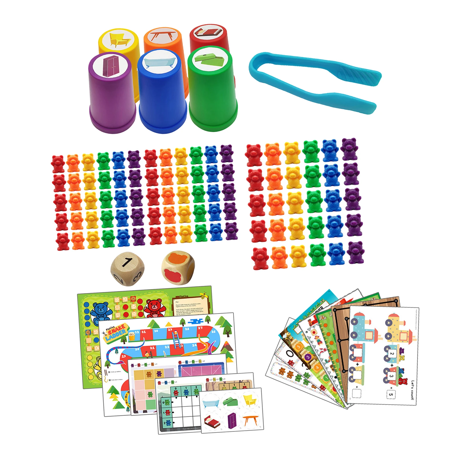 Подсчетные медведи детская игрушка образовательный подарок игра для домашнего