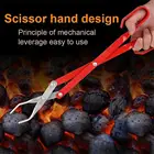 BBQ Charcoal Tongs  Barbecue Carbon Clamp Aluminum BQ Tools Pliers Grilled Food Clip Portable Tongs Barbecue Accessorie