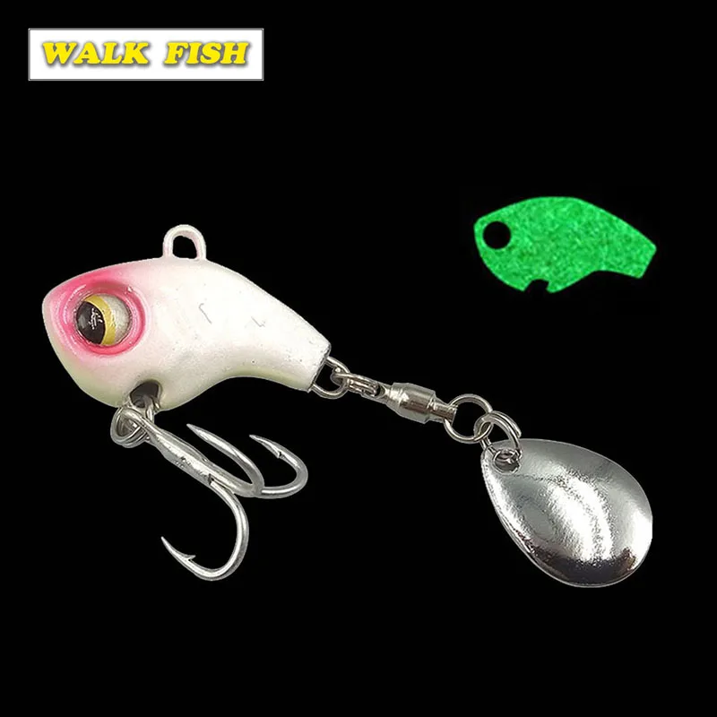 

WALK FISH 1PCS Metal Mini VIB With Spoon Fishing Lure 8g 11g 15g 21g Fishing Tackle Pin Crankbait Vibration Spinner Sinking Bait