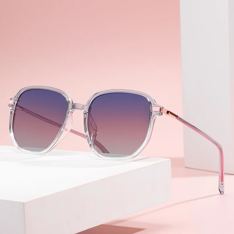 

Очки солнцезащитные женские квадратные поляризационные, Модные Винтажные брендовые дизайнерские очки с градиентными линзами UV400, TR90