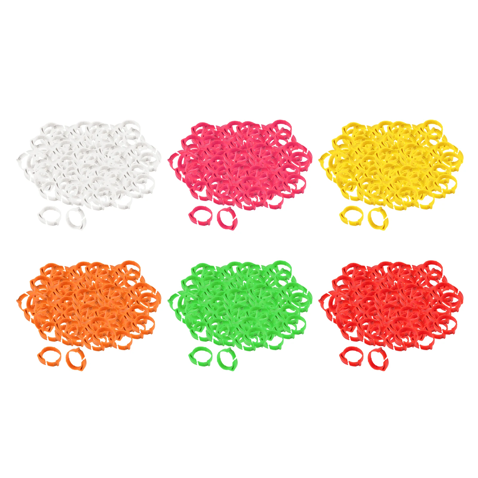 

100x Chicken Foot Rings Pigeon Geese Quail Bird Rings Label Buckle Ring