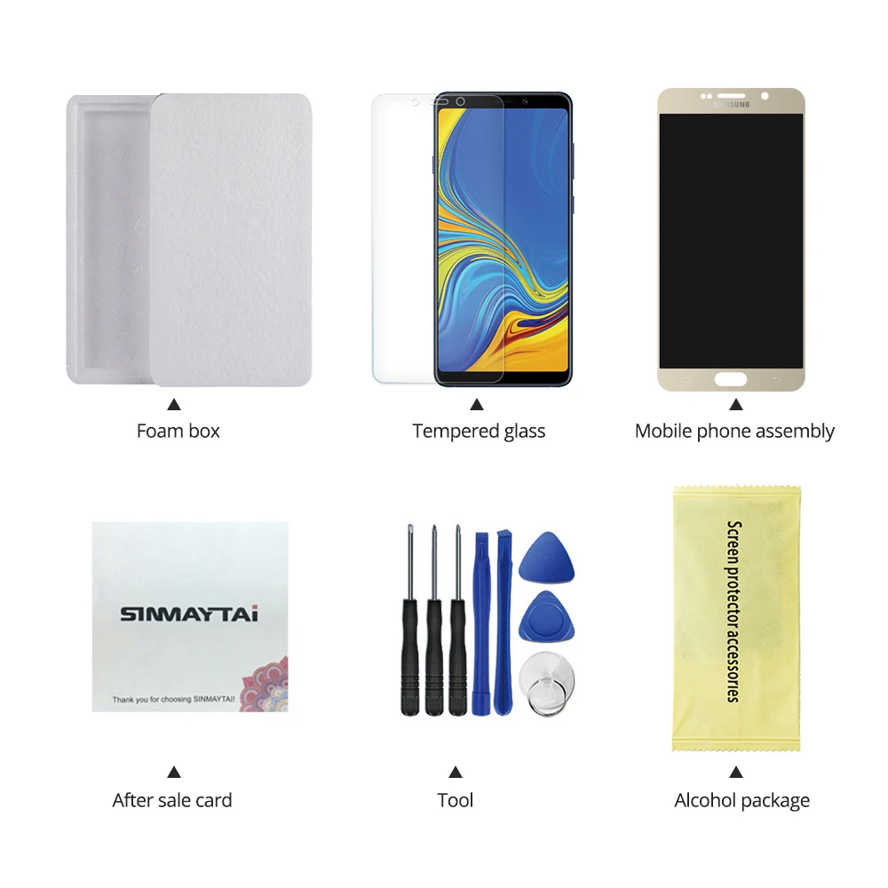 100% тест для Samsung Galaxy Note 5 N920A N9200 дигитайзер сенсорного ЖК экрана Vergadering gratis verzending