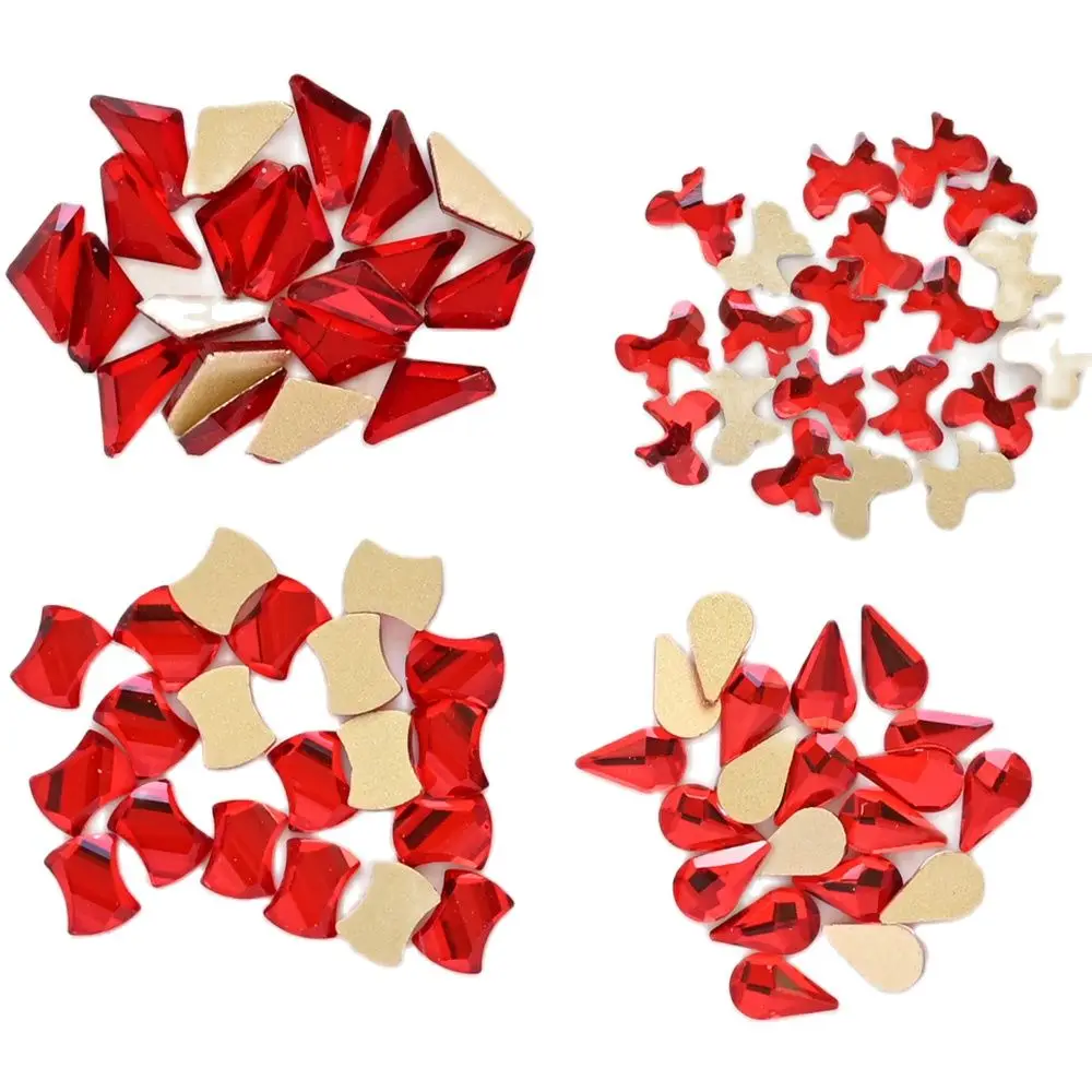

480pcs Nail Art Red Box Rhinestone Decoration 3D Crystal Glass Germs DIY Polish Manicure Charms Jewelry Accessories Nail Kit 3-2
