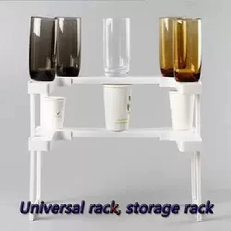 

2-level Adjustable Space Rack Countertop Storage Cabinet Universal Rack for Kitchen Storage Kitchen Spices Rack Cabinet Storag