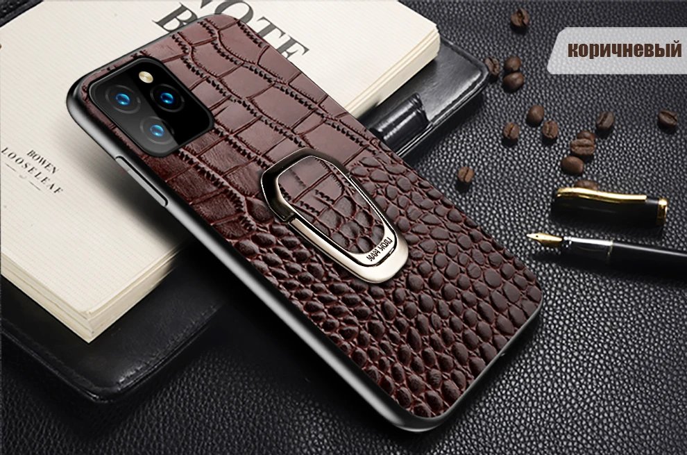 Чехол для телефона из натуральной кожи для iPhone 11 11 Pro 11 Pro Max X XS max XR 7 8 plus 6 6s 7 plus SE Магнитная подставка Роскошный чехол
