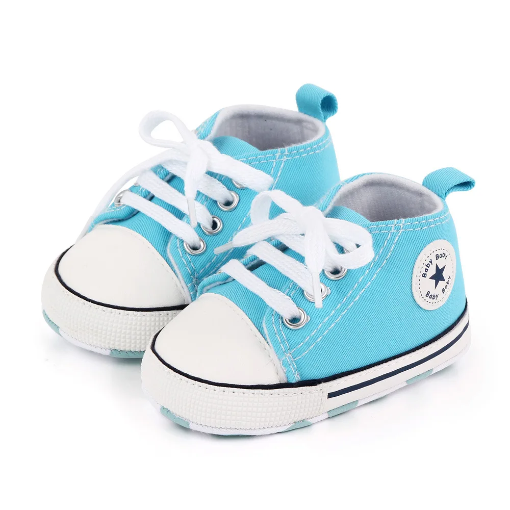 

First Walkers Baby Shoes Toddler Boys Girl Sports Canvas Material Infant Flats Sneakers Fashion Casual Sole Anti-Slip Breathable