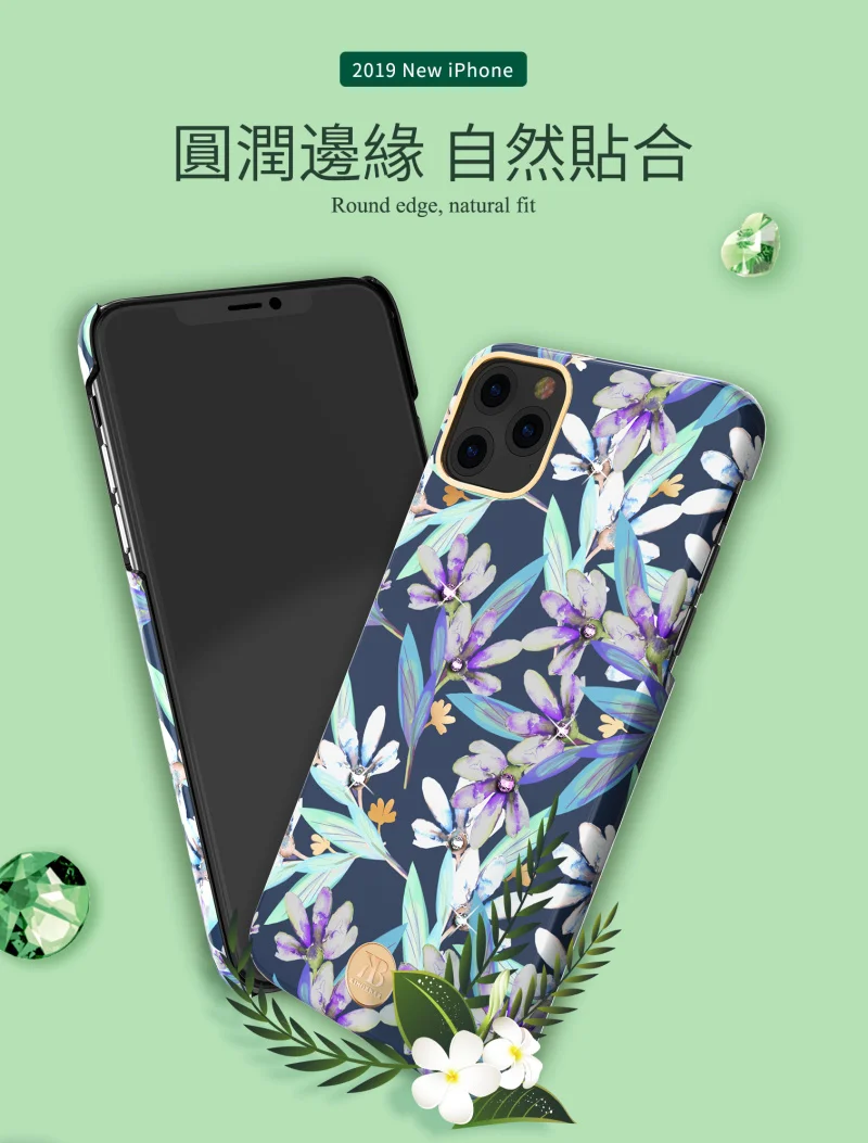 Kingxbar с украшениями в виде кристаллов и цветов Bling чехол Обложка для Apple iPhone 11 Pro Max с модными бриллиантами жесткий ударопрочный чехол-накладка чехол Для женщин леди