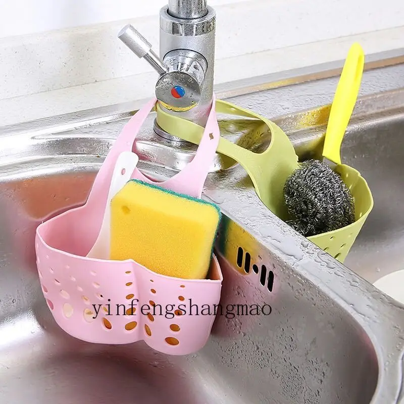 

Kitchen Drain Basket Draining Rack Sink Sponge Holder Kitchen Bathroom Storage Shelf Sink Holder Drain Basket Storage Tools