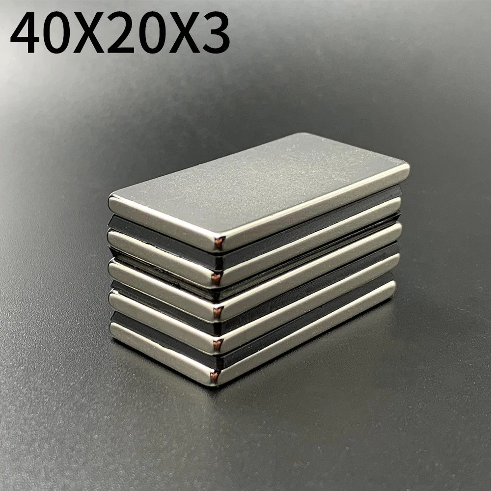 1/5 шт. неодимовый магнит 40x20x3 N35 квадратный сверхмощный постоянный Блок